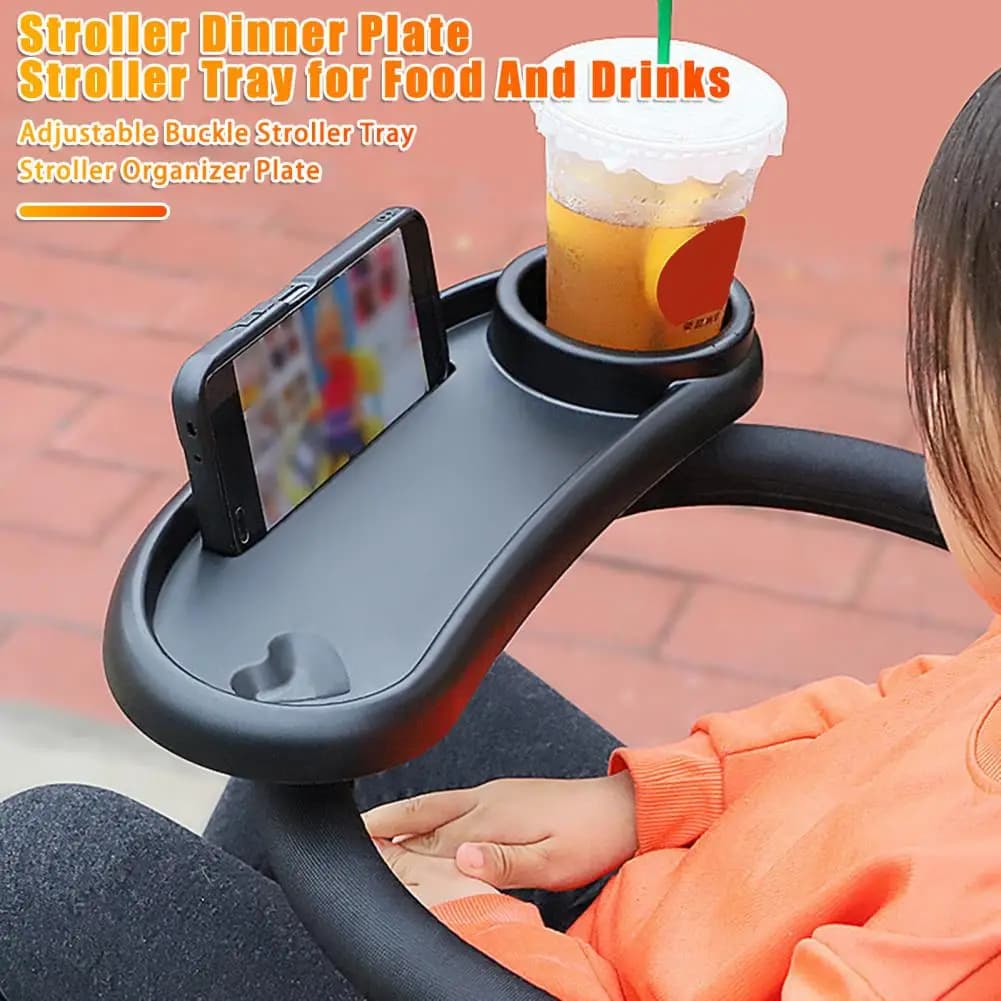 Passeggino piatto per la cena passeggino vassoio per Snack con portabicchieri vassoio per alimenti universale rimovibile passeggino porta Snack