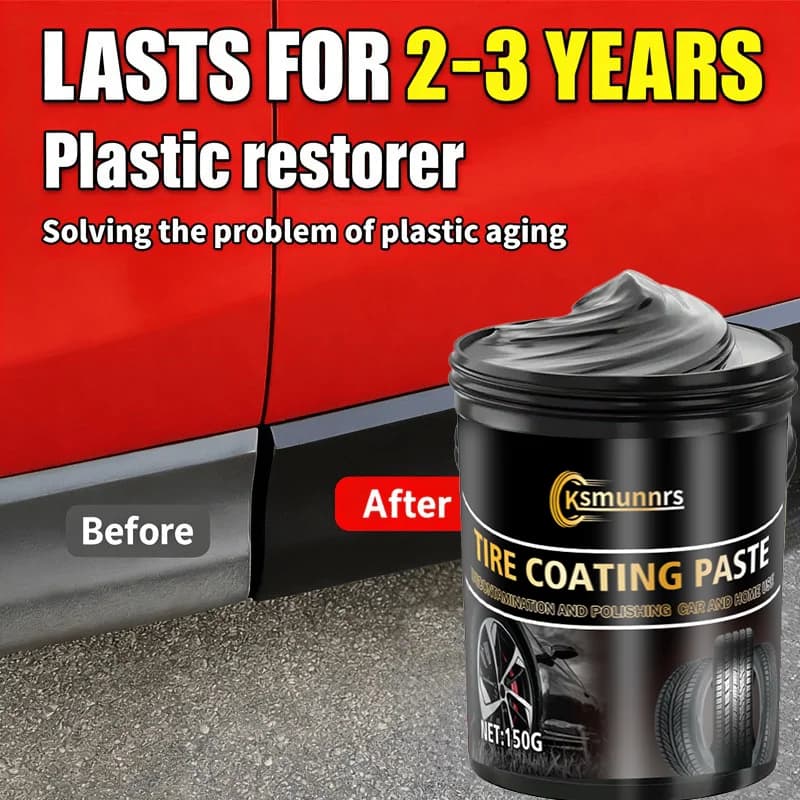 48ml/150ml/198ml Cera per la ricostruzione dei pneumatici per auto Rivestimento brillante per pneumatici Detergente per macchie a lunga durata Accessori per la manutenzione dei pneumatici per auto