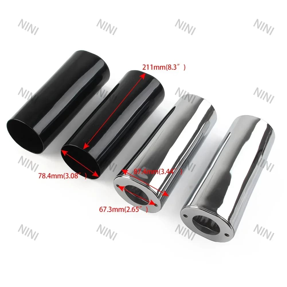 Nero/Cromo Moto Per Harley Street Glide Road King Softail FLHR FLHS FLHT FLHX Liscio 2 "Lunghe Forcella Cursore Coperture
