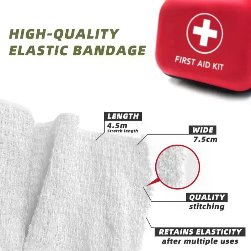 Kit di pronto soccorso con bende elastiche in garza da 6 pezzi, bende per ferite, bende per infermieristica, bende per emergenze, bende per sport all'aria aperta