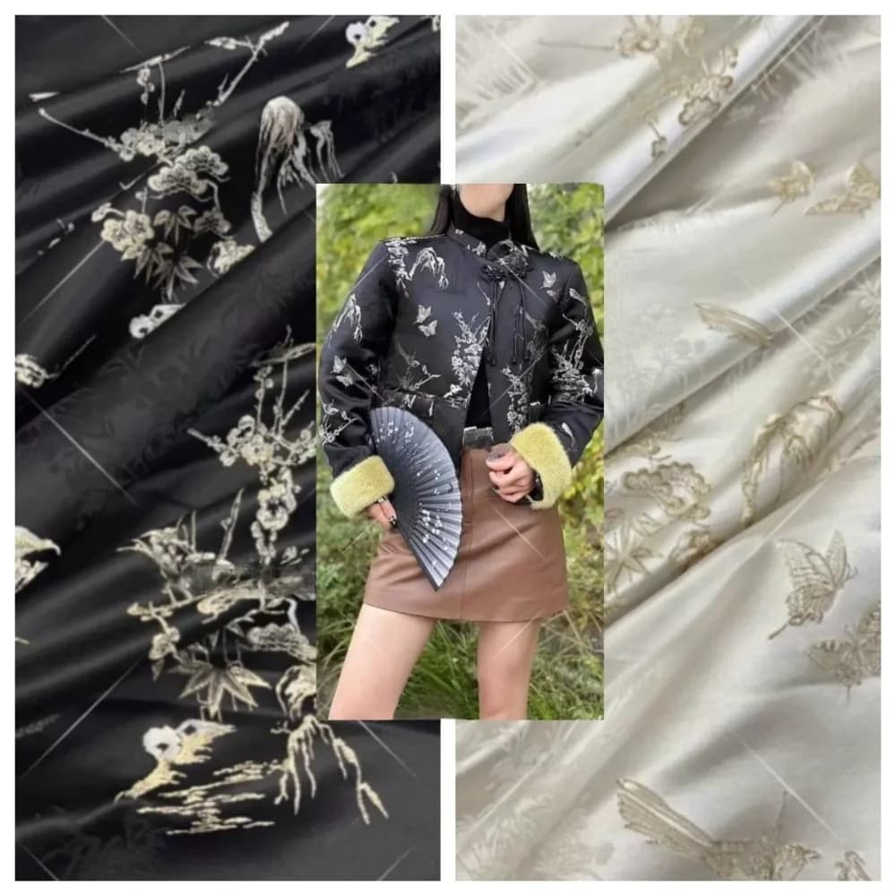 Tessuto Jacquard Broccato per Cucito Fai-da-Te, Stile Cinese, per Gonne a Mezza Lunghezza, Giacche, Trench e Abbigliamento alla Moda