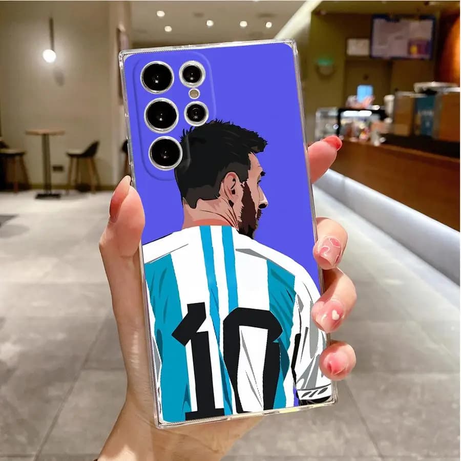 Case with star numbers for Samsung Galaxy S20 S25 Ultra S22 S10 Plus S24 FE Note 10 20 Ultra S21 S23 Transparent cover