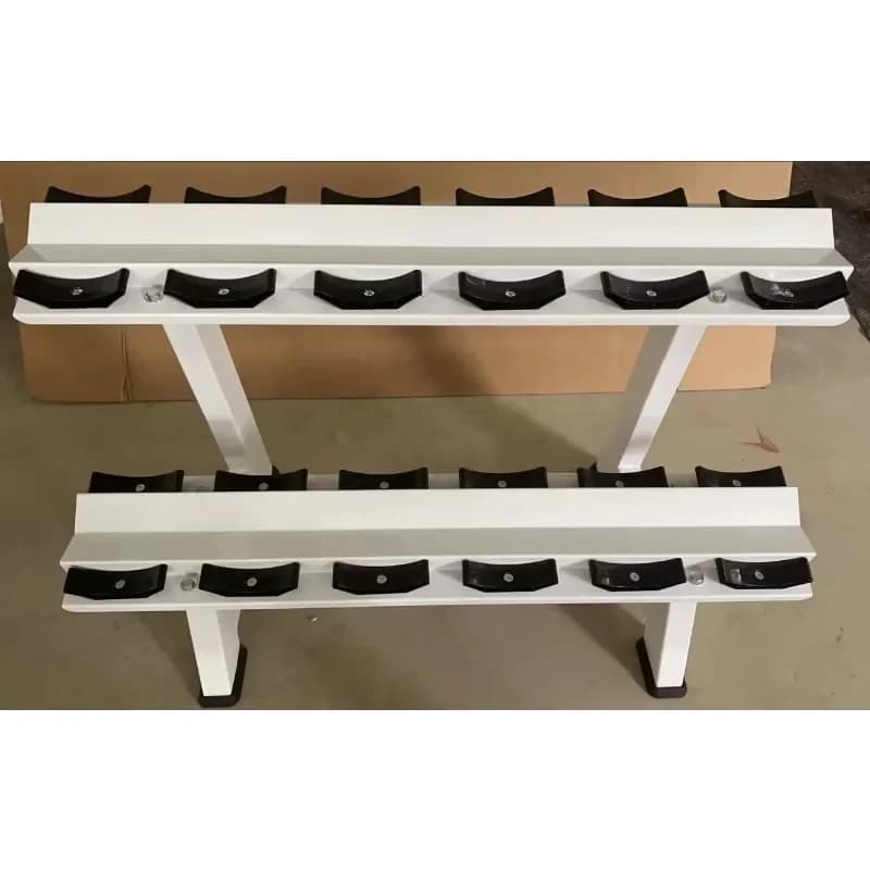 Supporto per manubri con telaio in acciaio inossidabile, design sicuro per set di manubri a testa tonda