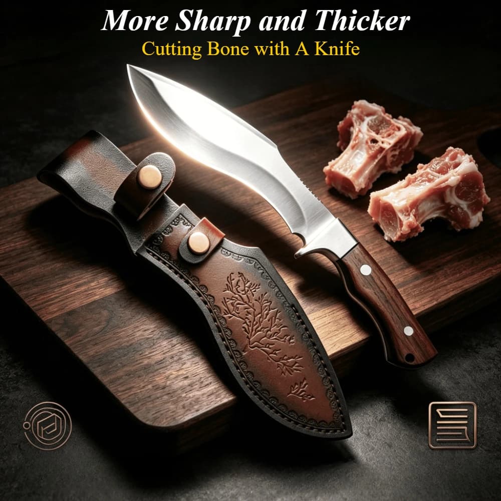 Stainless steel butcher knife with a handle sharp meat knife used for cutting bones boning knife professional kitchen chef knife