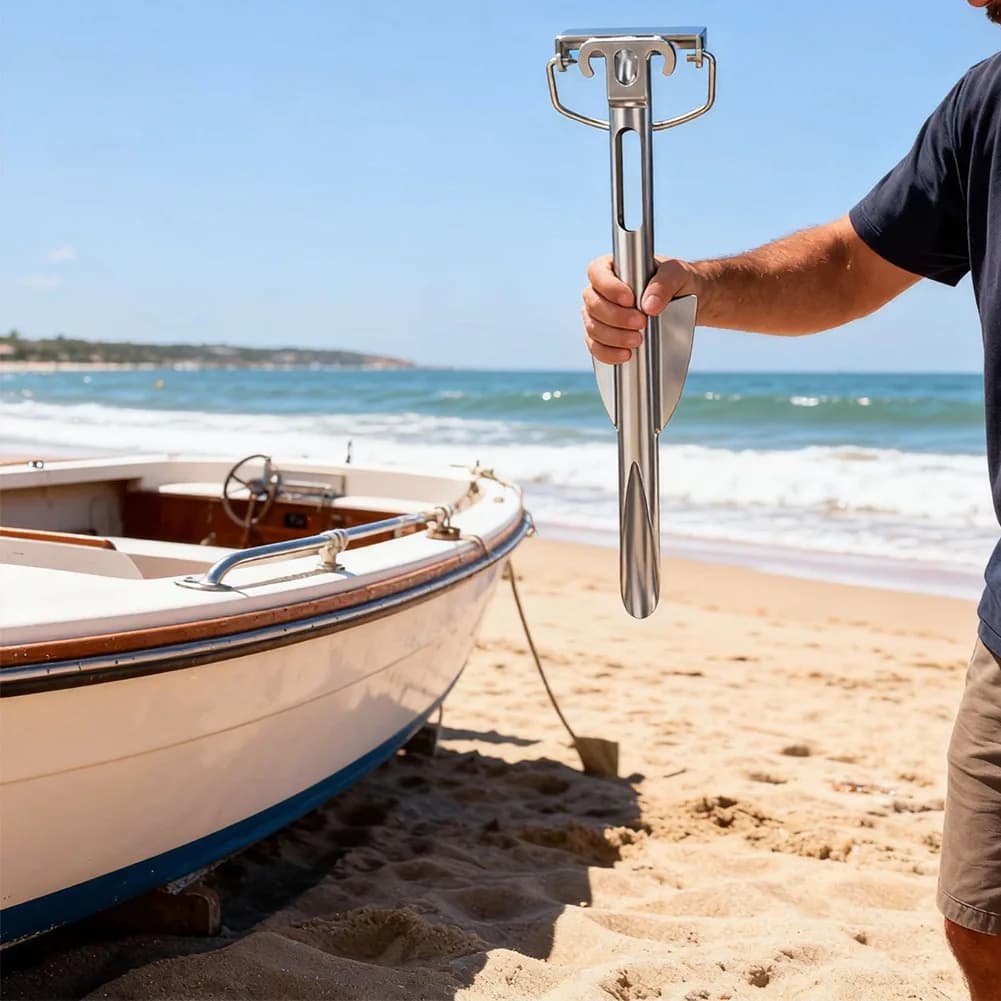 304 Stainless Steel Watercraft Anchor Designed for Kayaks Small Boats and Motorboats on Beaches or Soft Ground