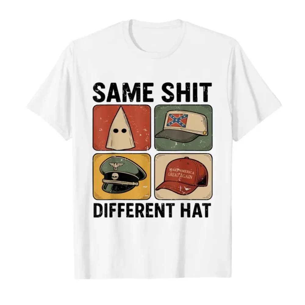 Nuova T-shirt Estiva Multifunzionale con Motivo a Cappello, Adatta sia per Uomini che per Donne, Stile Casual e Comodo, 100% Cotone Puro