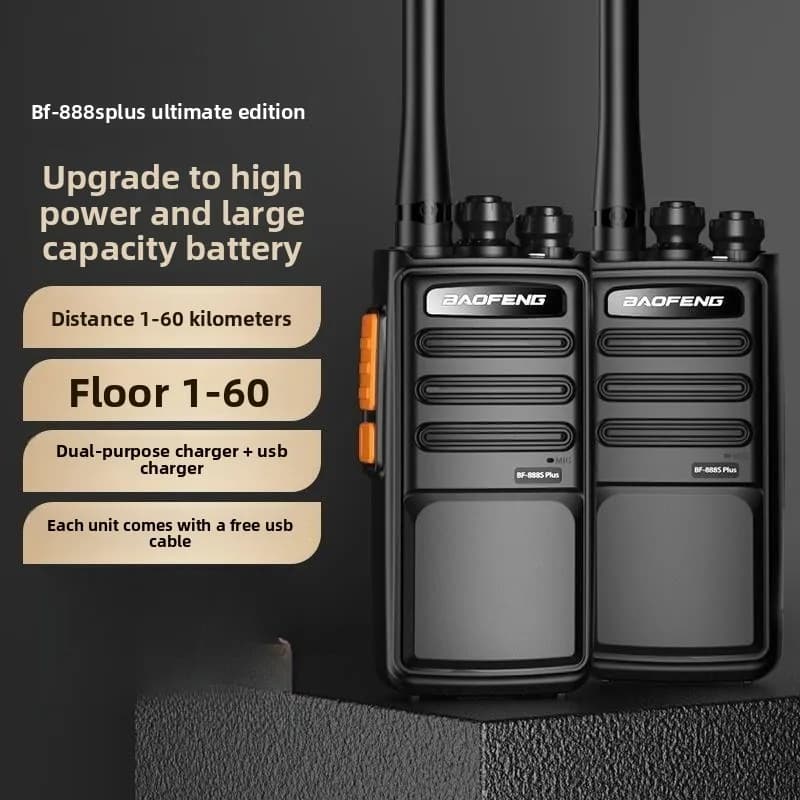 BAOFENG BF-888S PLUS Versione Flagship, Walkie Talkie Professionale ad Alta Potenza Antiurto
