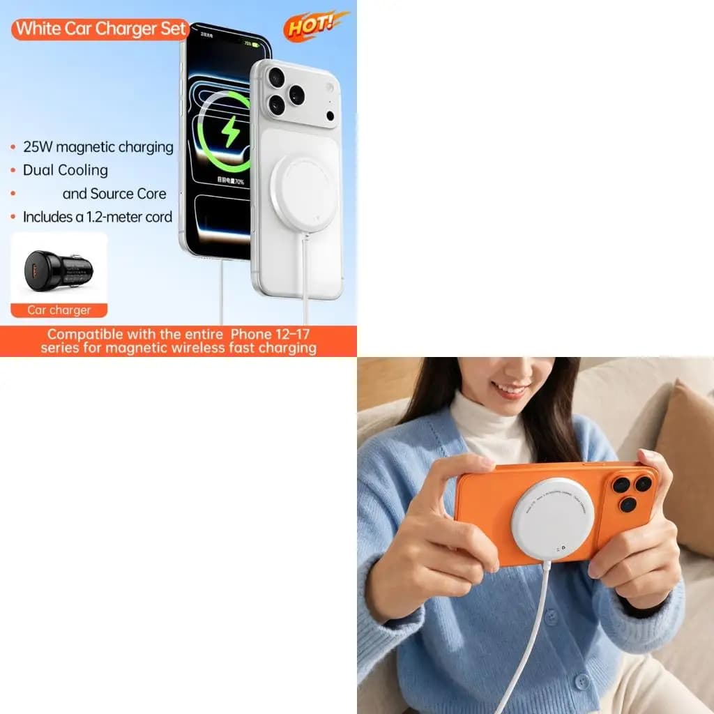 Wireless Car Chargers For Phone 12 13 14 15 16 17 Includes Car Power Adapter