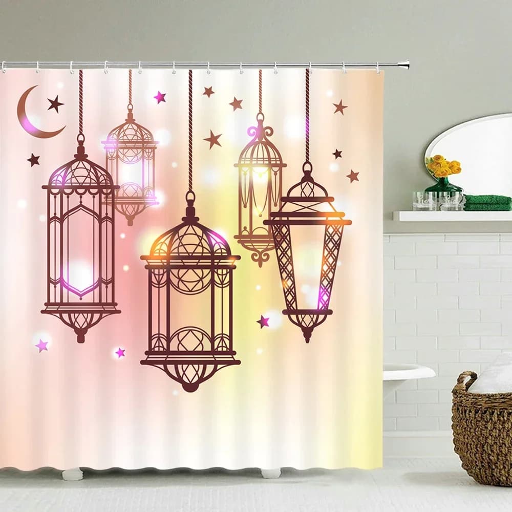 Stampa 3D Modello floreale Tenda da bagno 180x200 cm Tessuto in poliestere impermeabile Tenda da doccia Tenda oscurante 3D per il bagno