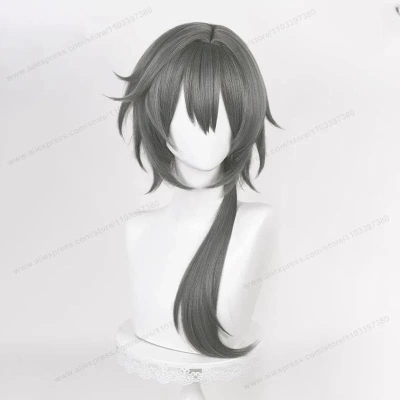 Gioco ES Crazy: Peruca Cosplay B Shiina Niki, capelli grigi, resistenti al calore, parrucche sintetiche, berretto anime, 6w;3'f,6;t.8'
