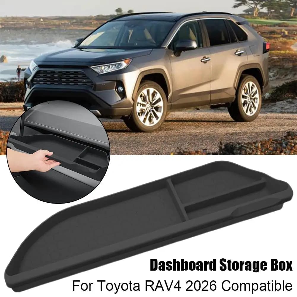 Vassoio portaoggetti antiscivolo in TPE per cruscotto lato passeggero sinistro Toyota RAV4 2026, accessori interni auto