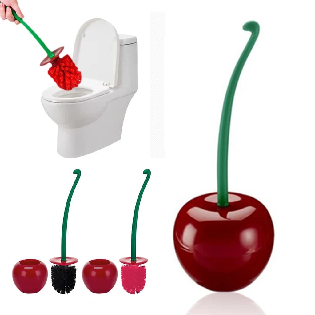 Scopino per WC in ciliegio Spazzola per pulizia base a parete da pavimento per WC WC Set di accessori per il bagno per la casa OK 1202