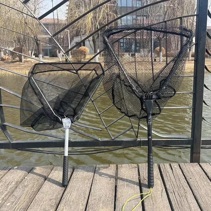 Folding Hand Fishing Net, Triangular Buckle Fishing Net, Fishing Gear Supplies, Aluminum Alloy Triangular Mini Fishing Net