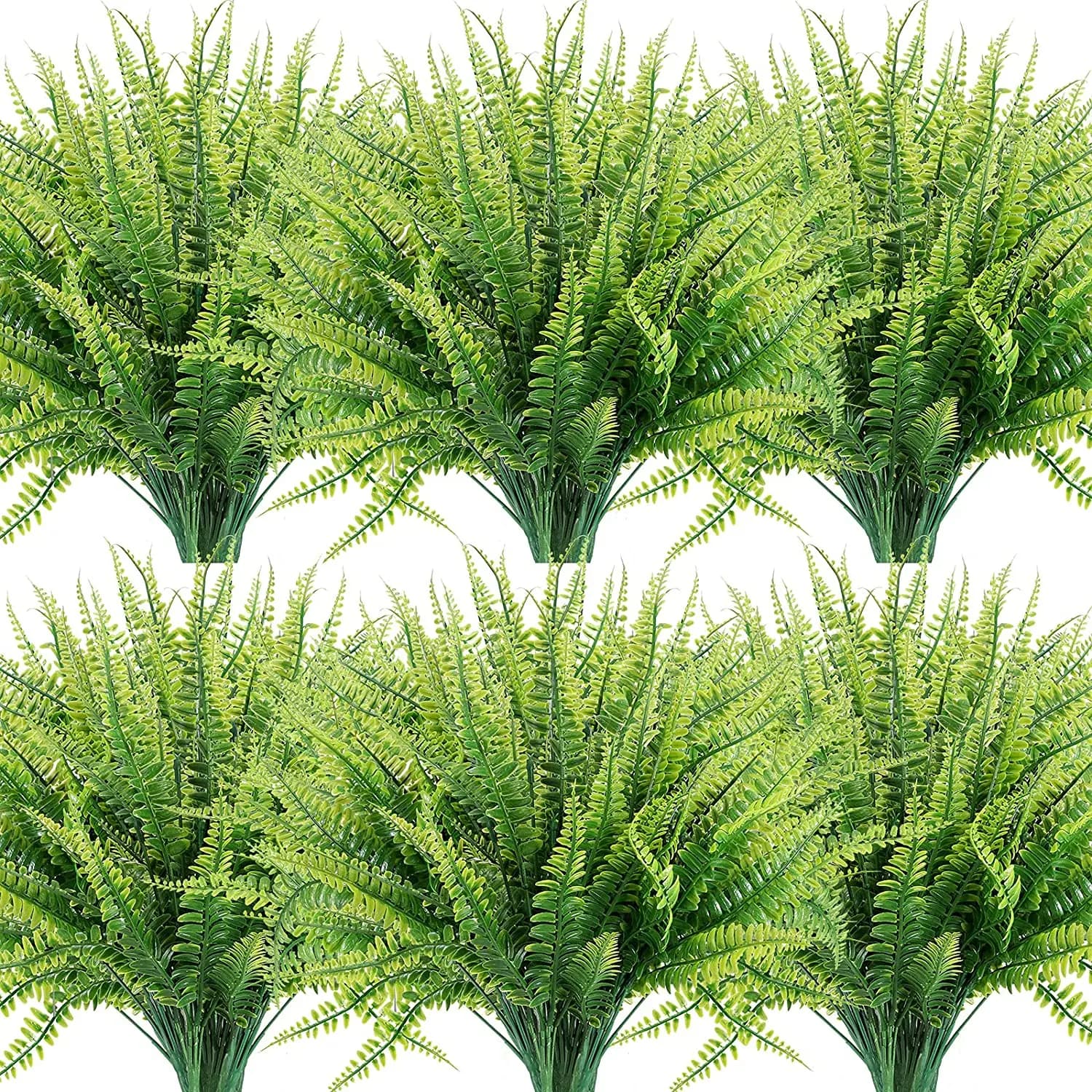 5 pcs 45CM artificial plants fake Boston outdoor green fern UV resistant plants fake plastic garden porch window Decor
