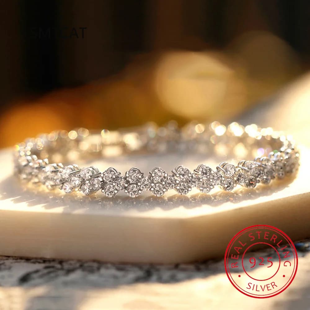 D Color Genuine Moissanite bracciale per donna uomo 925 Sterling Silver Chain Lab creato Diamond Luxury Jewelry Wholesale