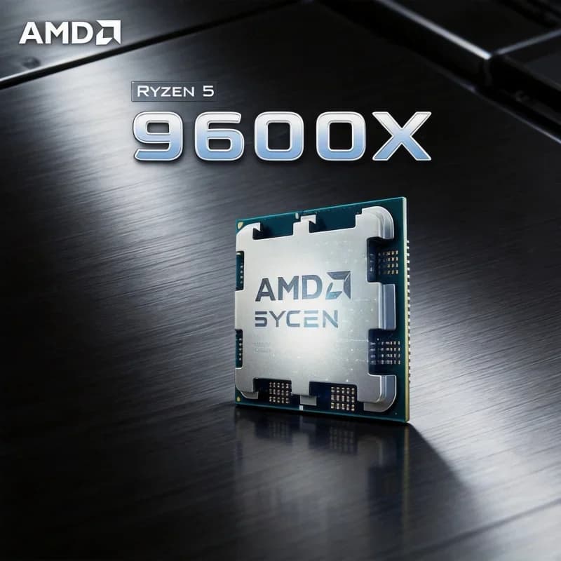 New AMD Ryzen 5 9600X Desktop Processor 5.4GHz 6 Core 12 Thread AM5 DDR5 4NM 32M L3 Cache 65W Gaming CPU Without Fan