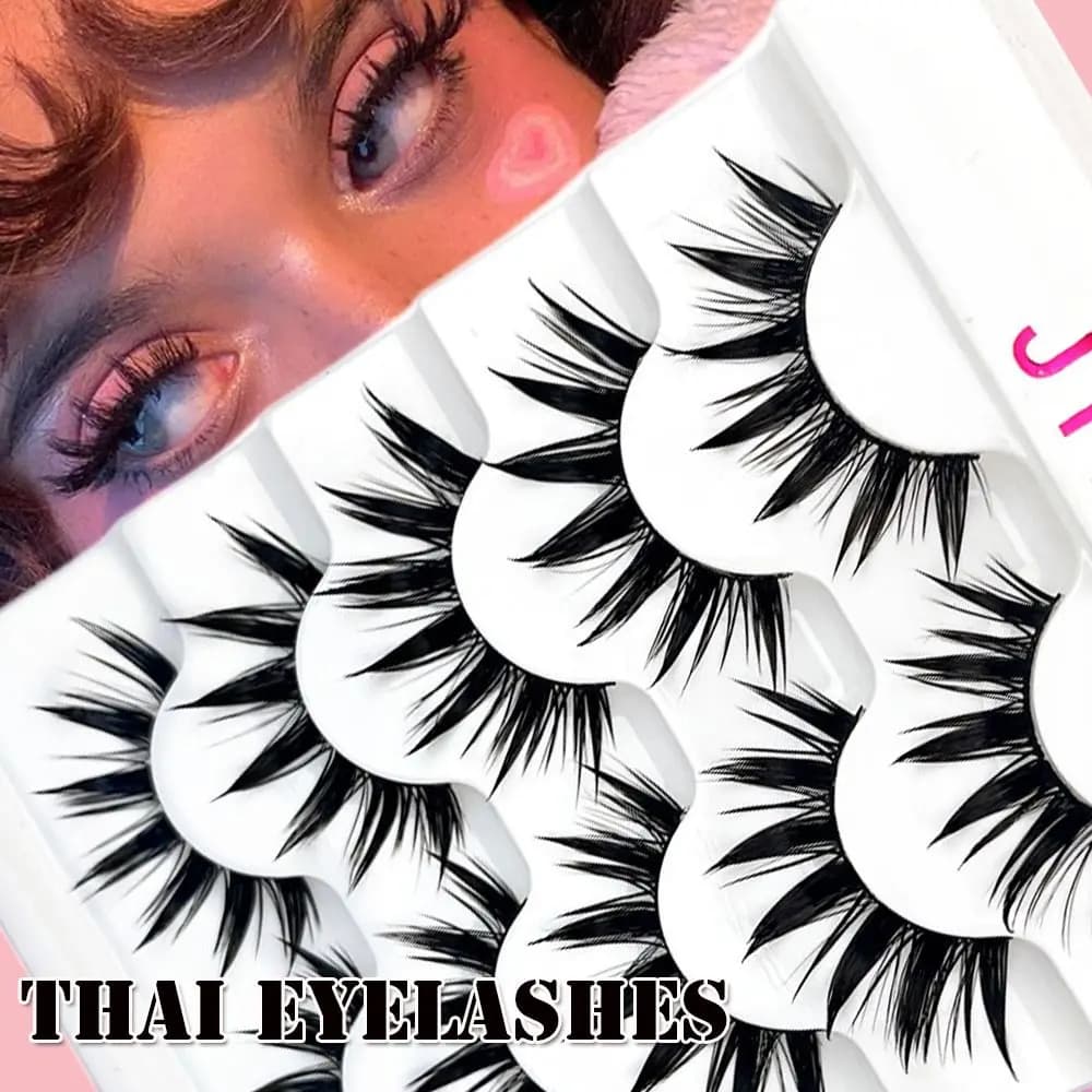 Ciglia Finte 3D in Finto Visone, Morbide e Voluminose, Lunghe e Spesse, Artigianali, Cruelty-Free, Stile Thai