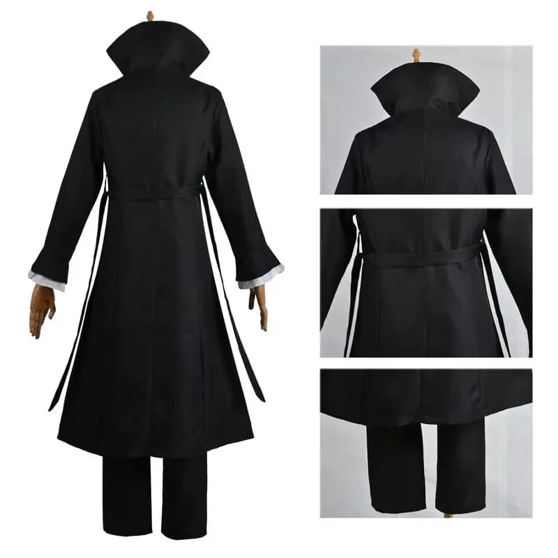 Anime Bungo Stray Dogs Akutagawa Ryunosuke Cosplay Costume, Everak Black Uniform, Halloween Clothing