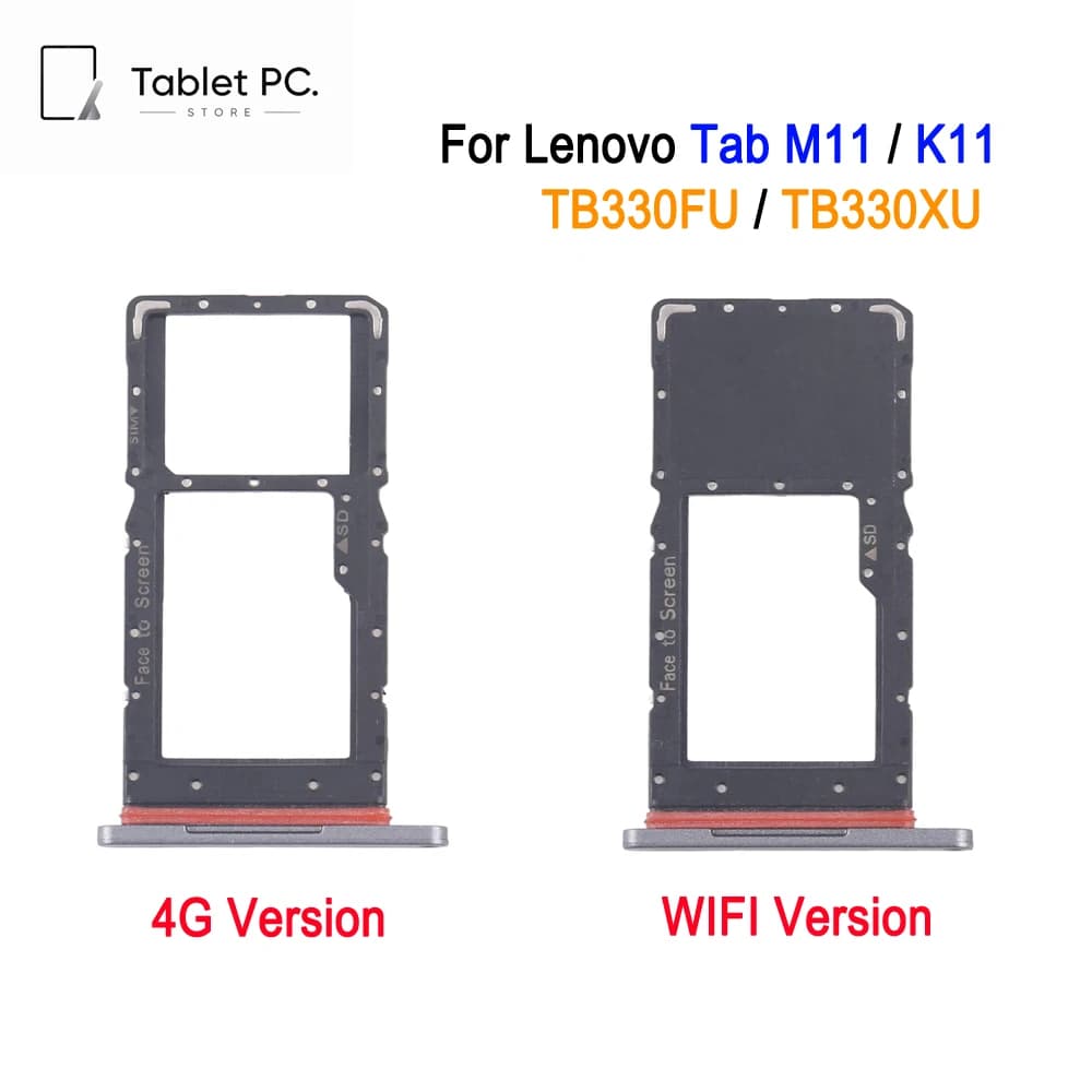 TB330 SIM Card Tray For Lenovo Tab M11 / K11 TB330FU TB330XU 4G Version SIM+Micro SD Card Tray / WIFI Version Micro SD Card Tray