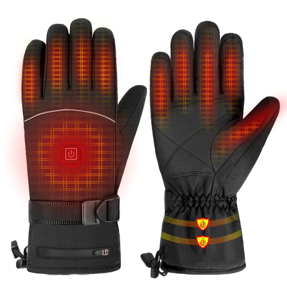 Guanti da moto Guanti riscaldati impermeabili Guanti da moto touch screen alimentati a batteria Guanti da equitazione da corsa invernali