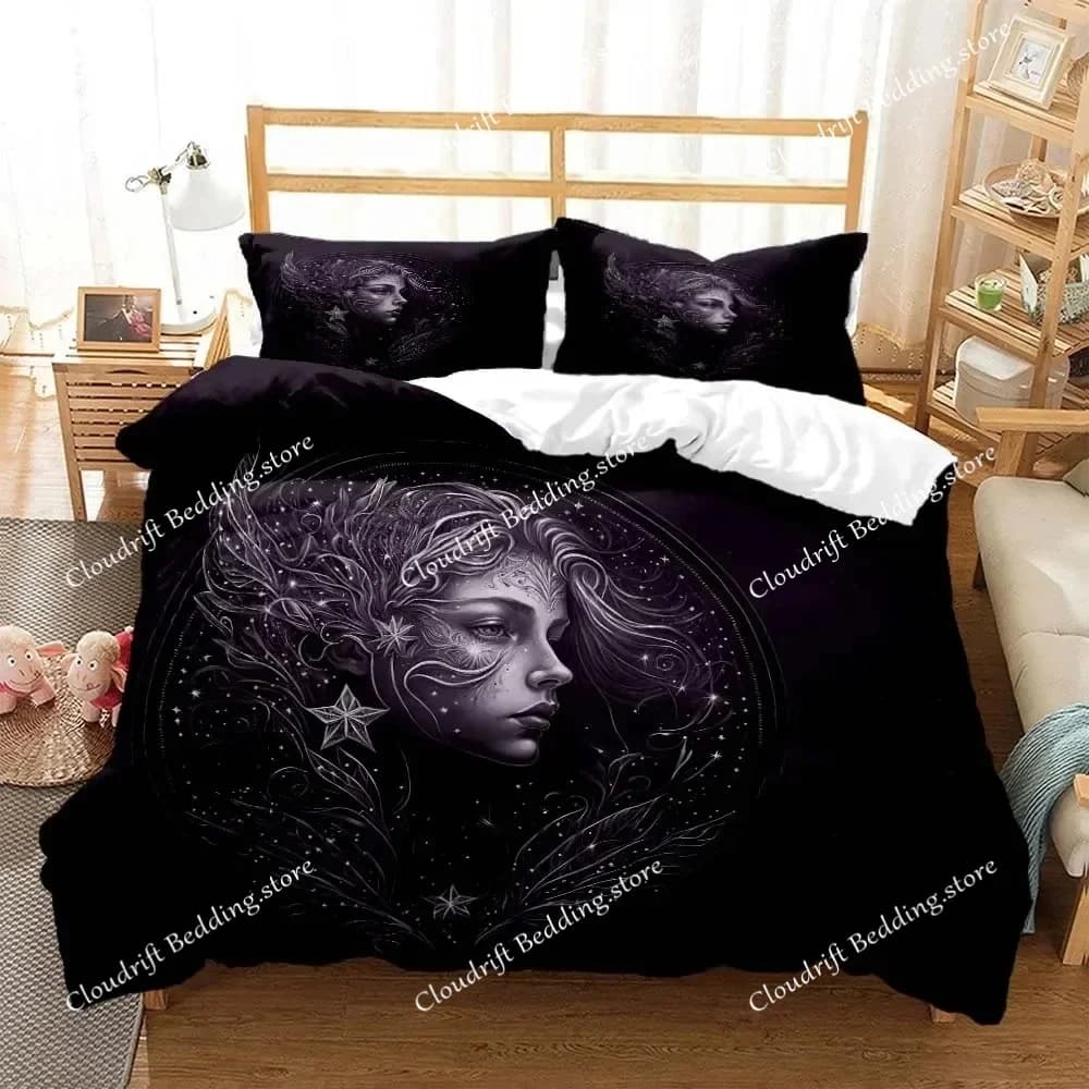Personalized Constellation Print Quilt Cover Soft and Comfortable Comforter Bedding Sets Complete Size Customizable
