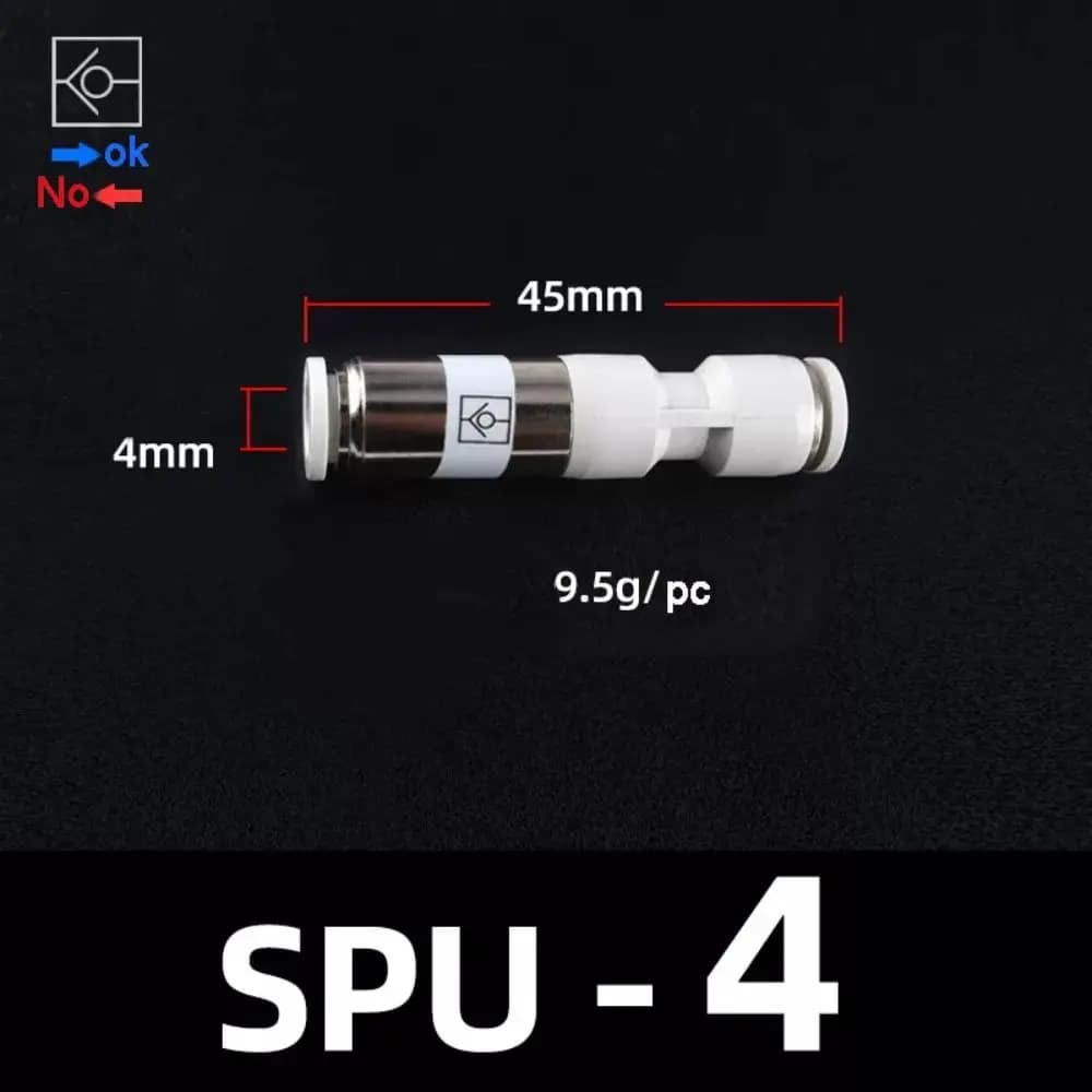 Valvola di Controllo Pneumatica SPV SPU, Valvola Unidirezionale Non Reversibile, Connettore Pneumatico a Innesto Rapido Durevole