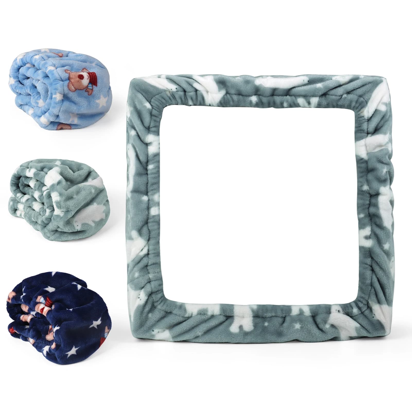 25cm Square Cross Stitch Embroidery Hoop Wooden Gripper Strips Punch Needle Frame With Needle DIY Sewing Cloth Painting Quilting