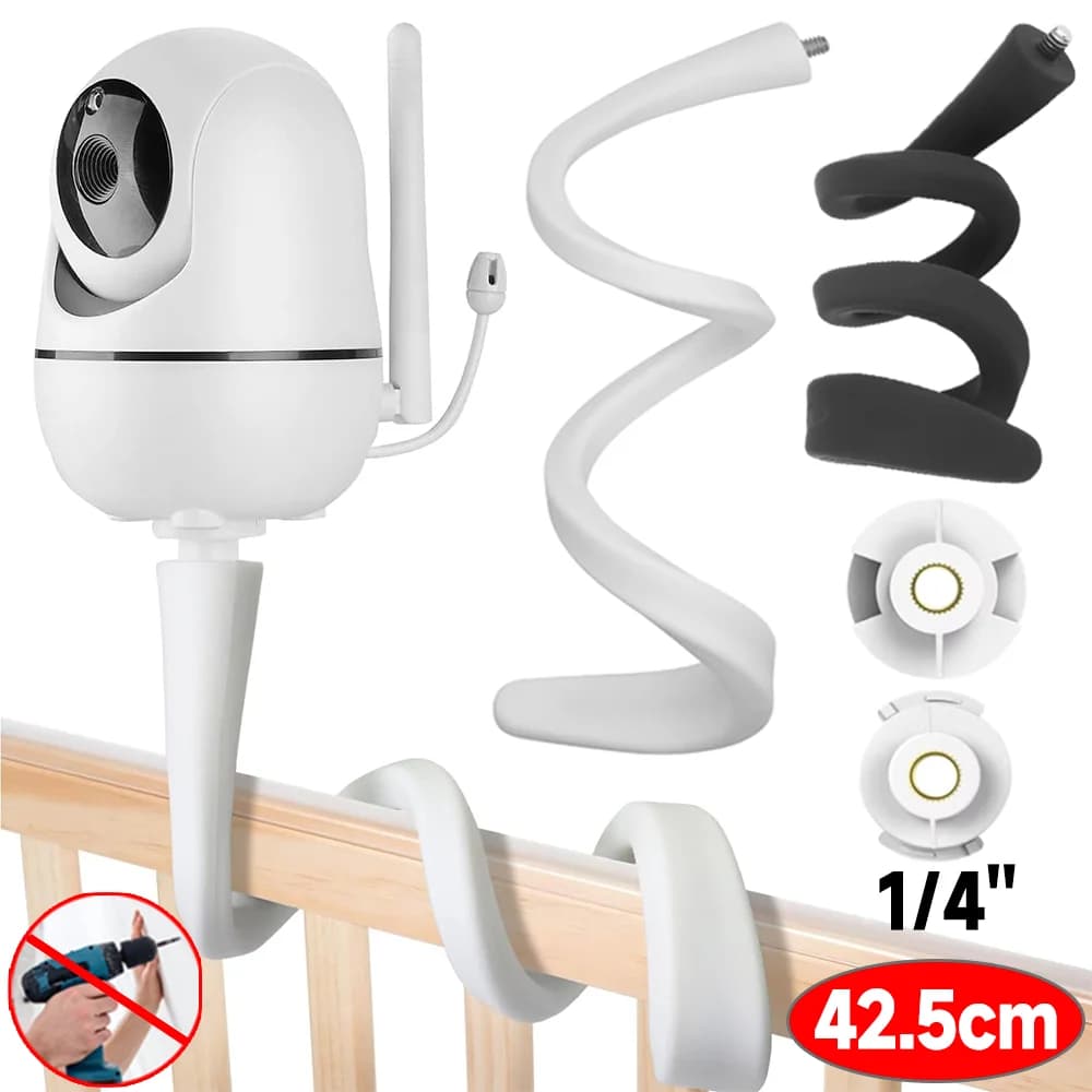 2-1 universal parts without punching support for webcam 42.5 cm attaches to baby monitor cradle flexible silicone assembly bracket for home
