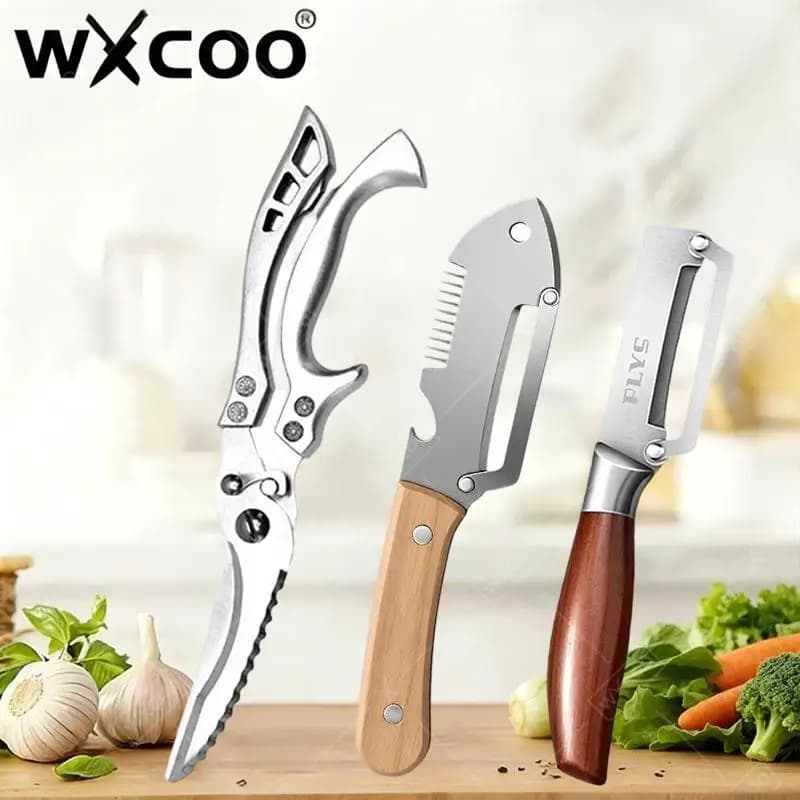 Kitchen Peeler Fruit Peeler Scissors Cutter Bottle Opener Peeling Knife Vegetable Kitchen Accessories Household Slicing Tools