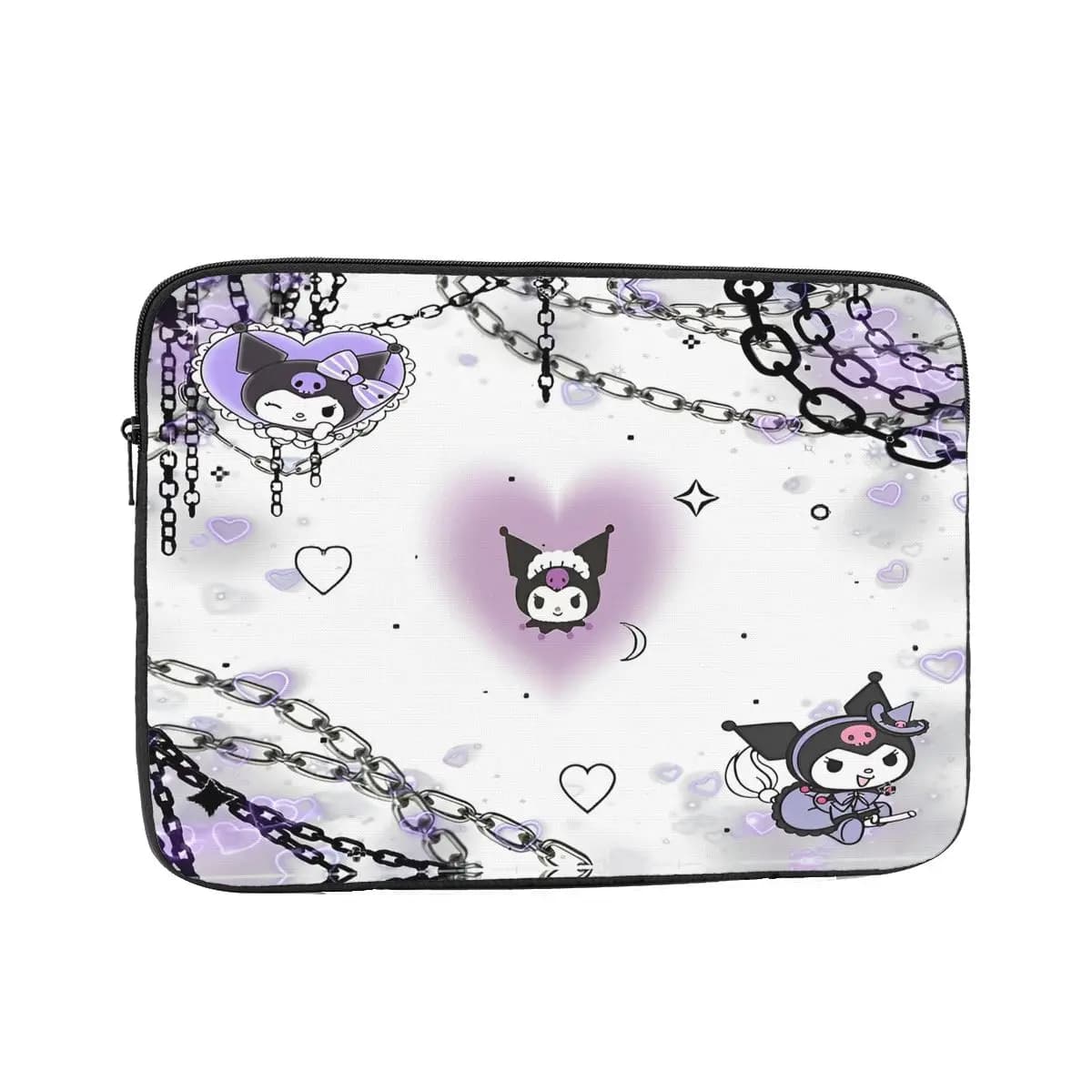 Borsa per Laptop e Notebook, Custodia Protettiva Antiurto con Design Cartoon Kuromi, per Computer da 10 12 13 15 17 Pollici