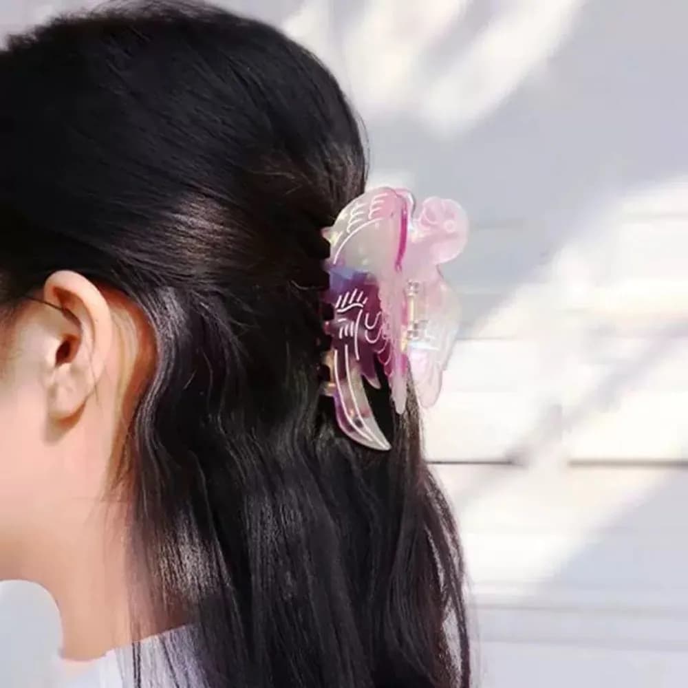 Fermaglio per capelli a forma di simpatico animale cartone animato (squalo, picchio, rondine) in acetato, stile coreano, per viaggio