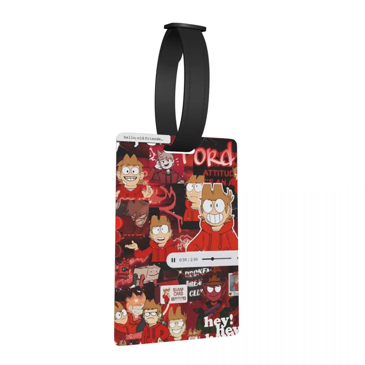 Etichette per Bagagli Eddsworld, Accessori per Valigie, Targhette per Bagagli da Viaggio, Porta Etichette con Nome e Indirizzo