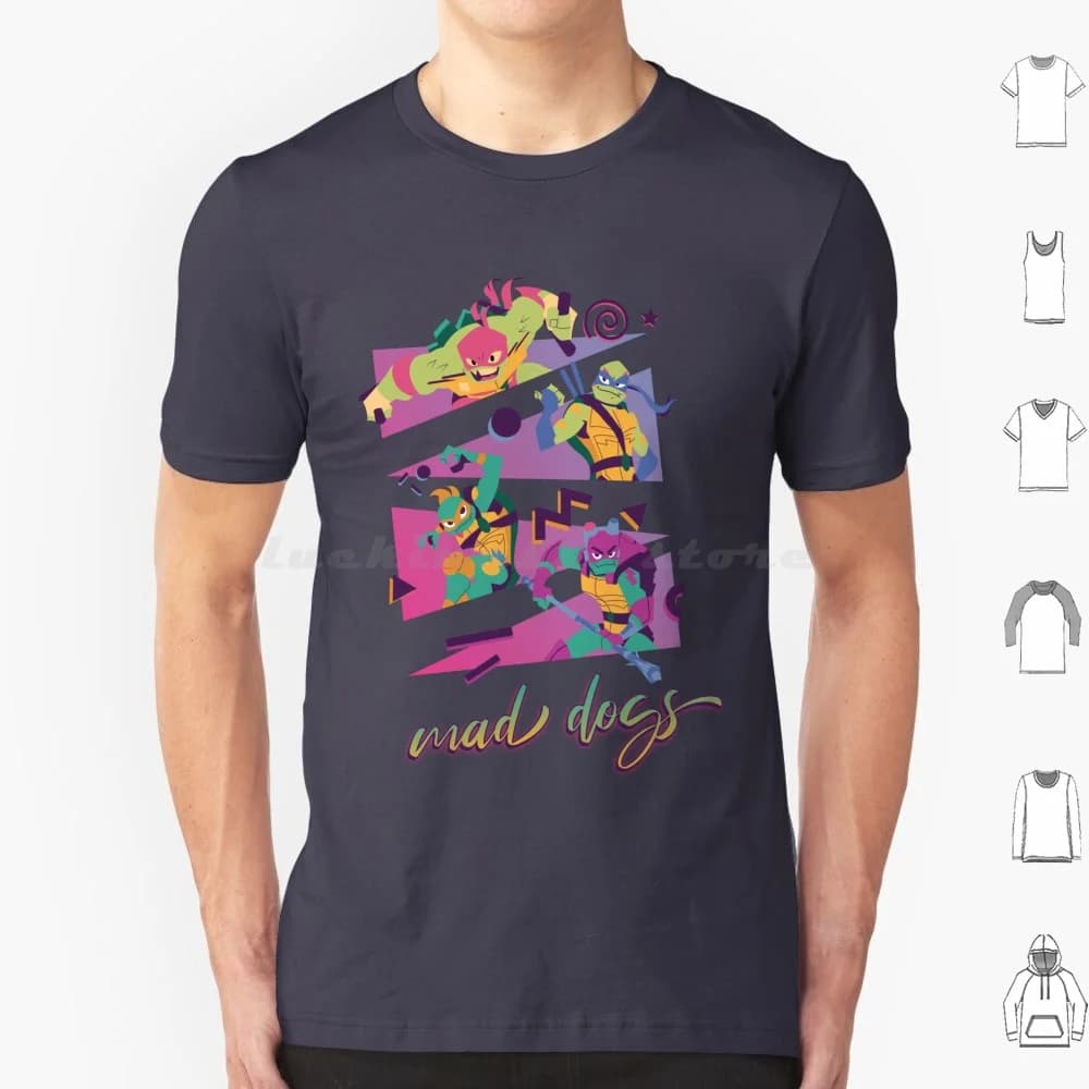 Maglietta Mad Dogs 6xl Maglietta fresca in cotone Rottmnt Turtle