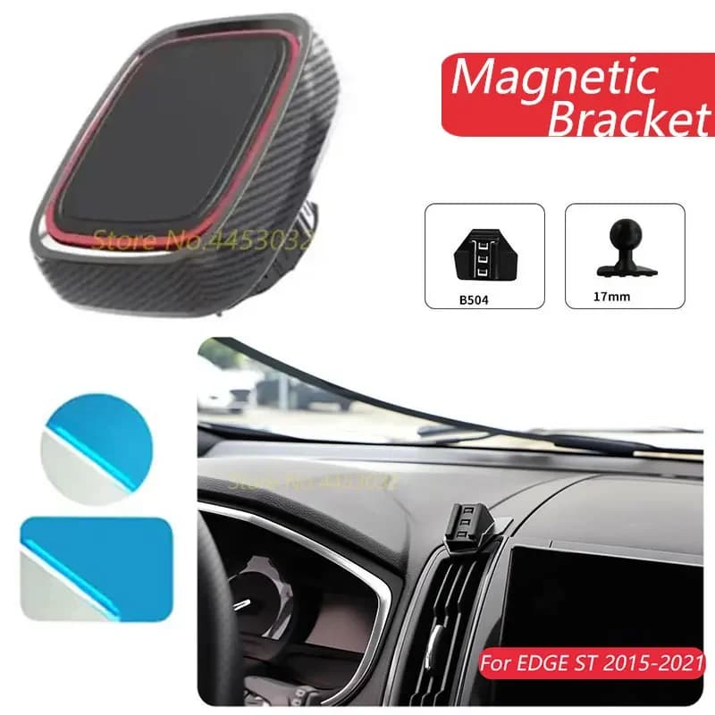 Magnetic Car Phone Holder For Ford EDGE ST 2015-2021 GPS Strong Magnet Mount Bracket With Base Interior Accessories