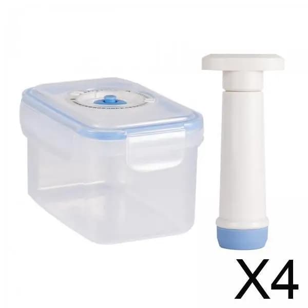 Portable Food Storage Container with Vacuum Sealer Pump Date Mark Airtight Box for Bulk Food and Meals