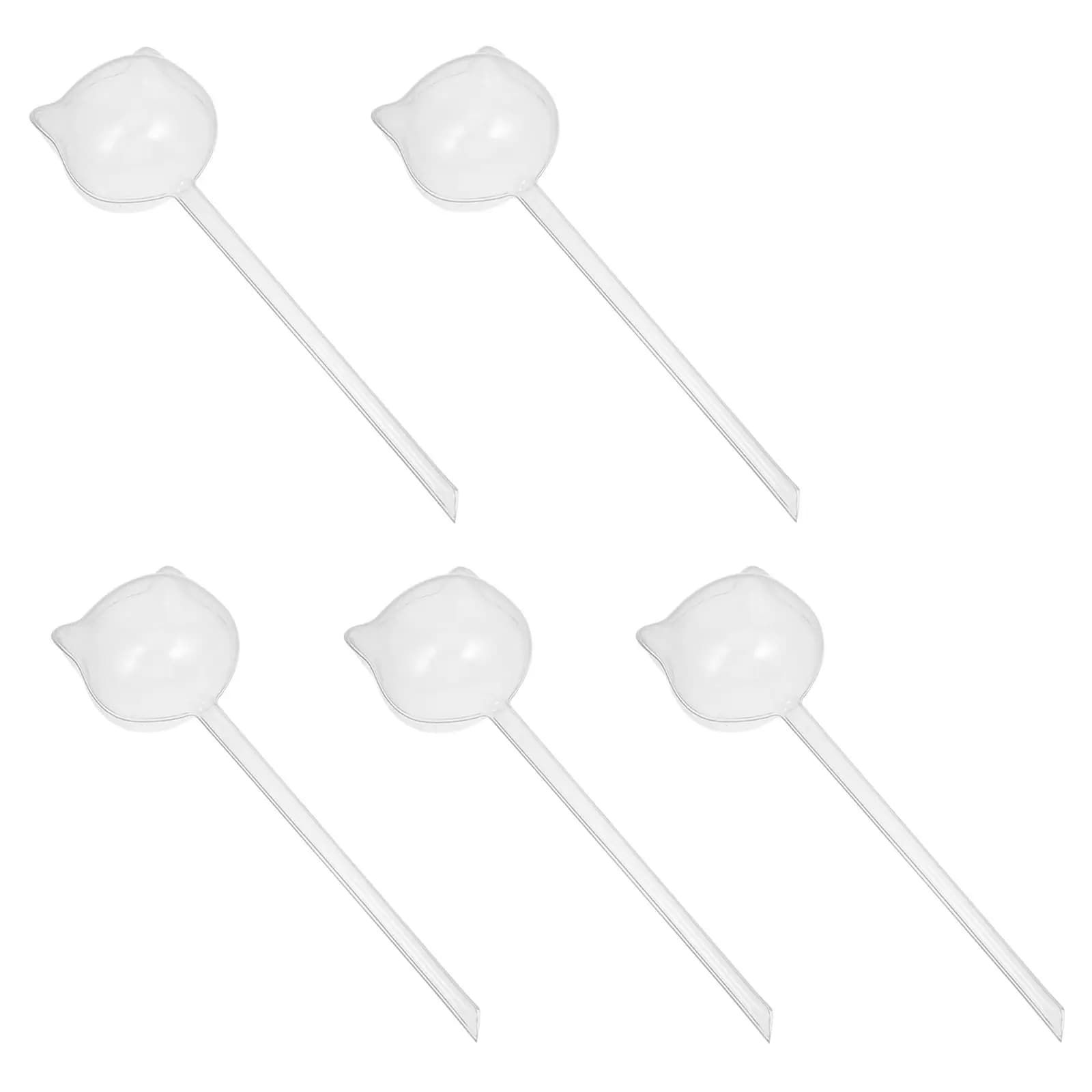 Set di 5 Dispositivi Automatici per Fiori in Plastica, Sistema di Irrigazione Autonomo, Design Elegante per Piante in Vaso da Interno ed Esterno, Ideale per il Giardinaggio in Viaggio