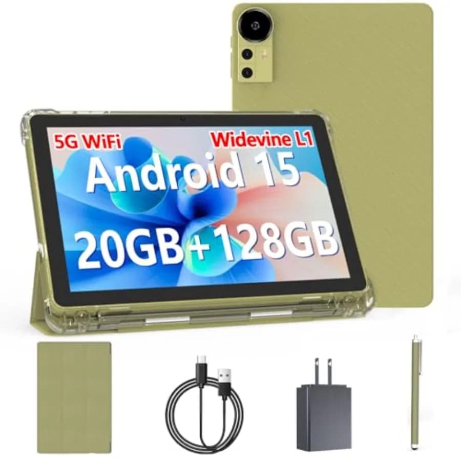 Android 15 tablet for productivity and entertainment aluminum body matte black 20GB RAM + 128GB ROM + 2TB expandable storage qu