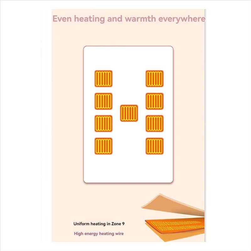 B72A Coperta calda con scialle caldo USB portatile da esterno Coperta calda in velluto corallo Coperta elettrica con controllo della temperatura Coperta riscaldante