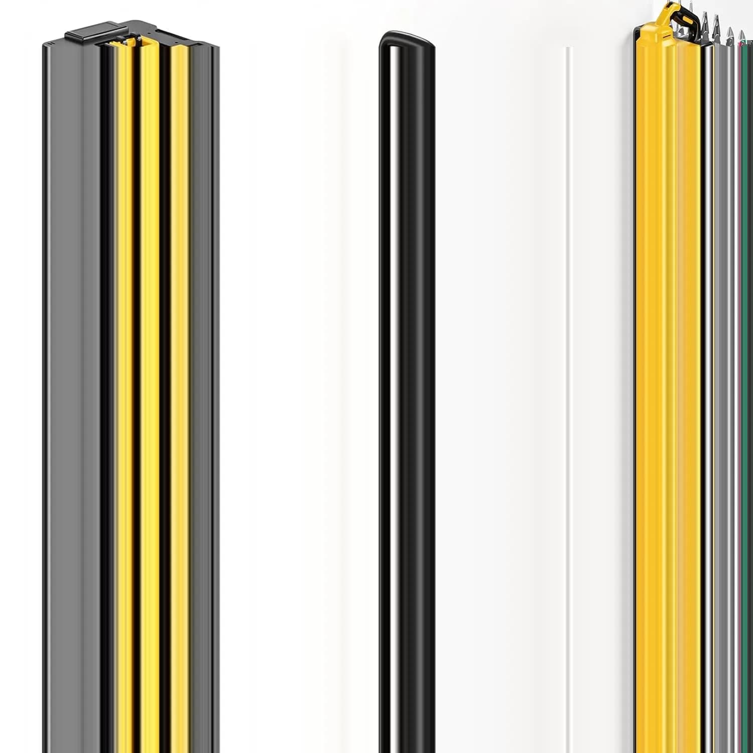 Organizer for Electrical Tools from Wall, 49 Width Poles, 4 shelves, Black