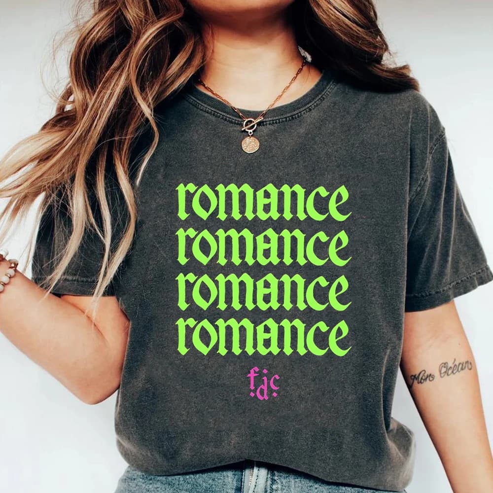 2025 Fontaines DC Romance T-shirt Trendy Irish Rock Music Band Shirts in The Modern World Harajuku T-Shirt Unisex Hipster Tops