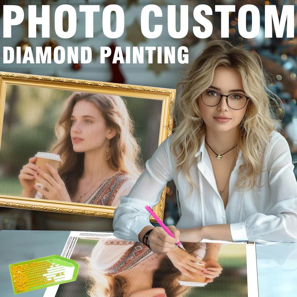 GATYZTORY Pittura Diamante Foto Personalizzata 5D Cristallo Kit Fai Da Te Diamante Mosaico Dipinti Set Kit Punto Croce Set Regalo Personalizzato