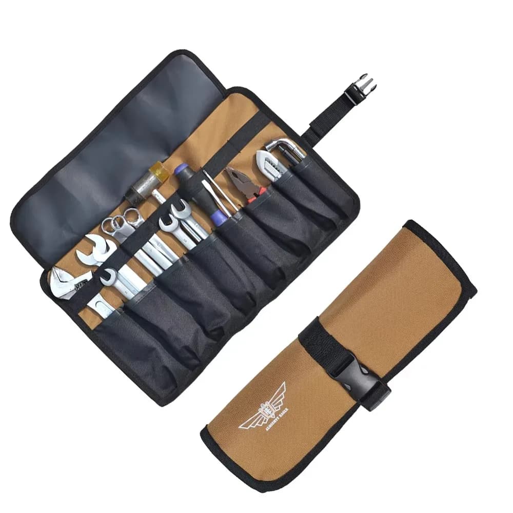 Set di 2 Borse Porta Attrezzi in Oxford, Organizzatore Portatile Pieghevole con Rotelle per Elettricisti, Kit Multiuso per Riparazioni Auto