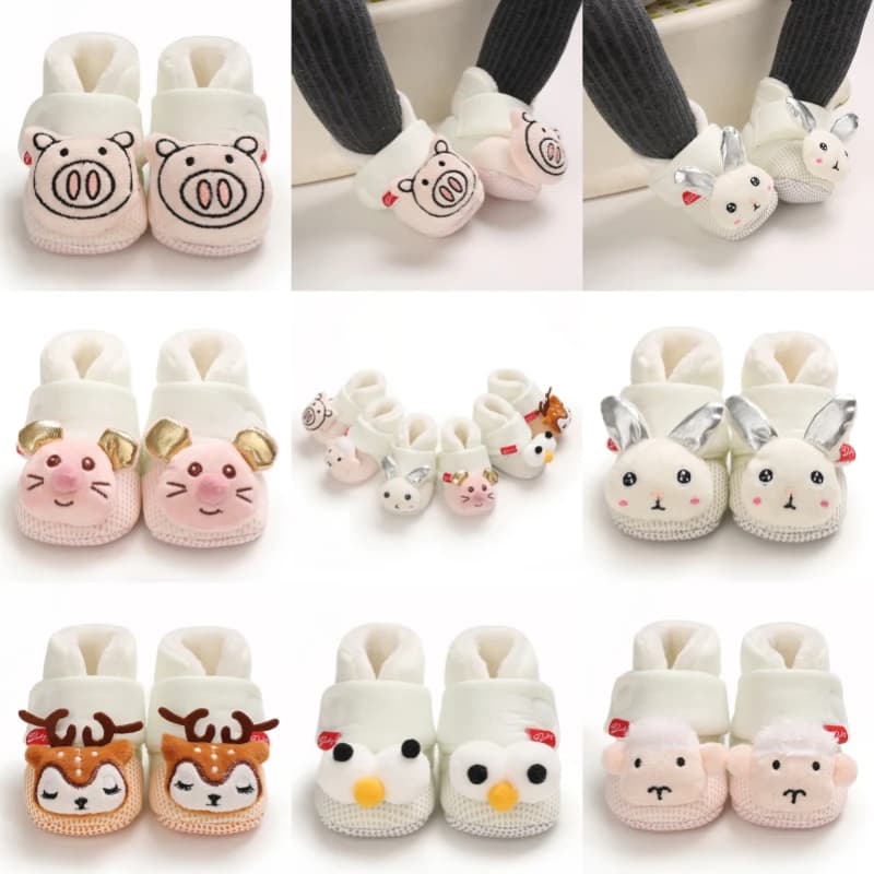Cute baby cotton shoes newborn soft soled warm walking boots 0-1 years old