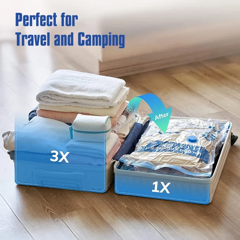 Transparent vacuum compression bag is a space saving storage bag suitable for storing clothes, blankets, and plush toys