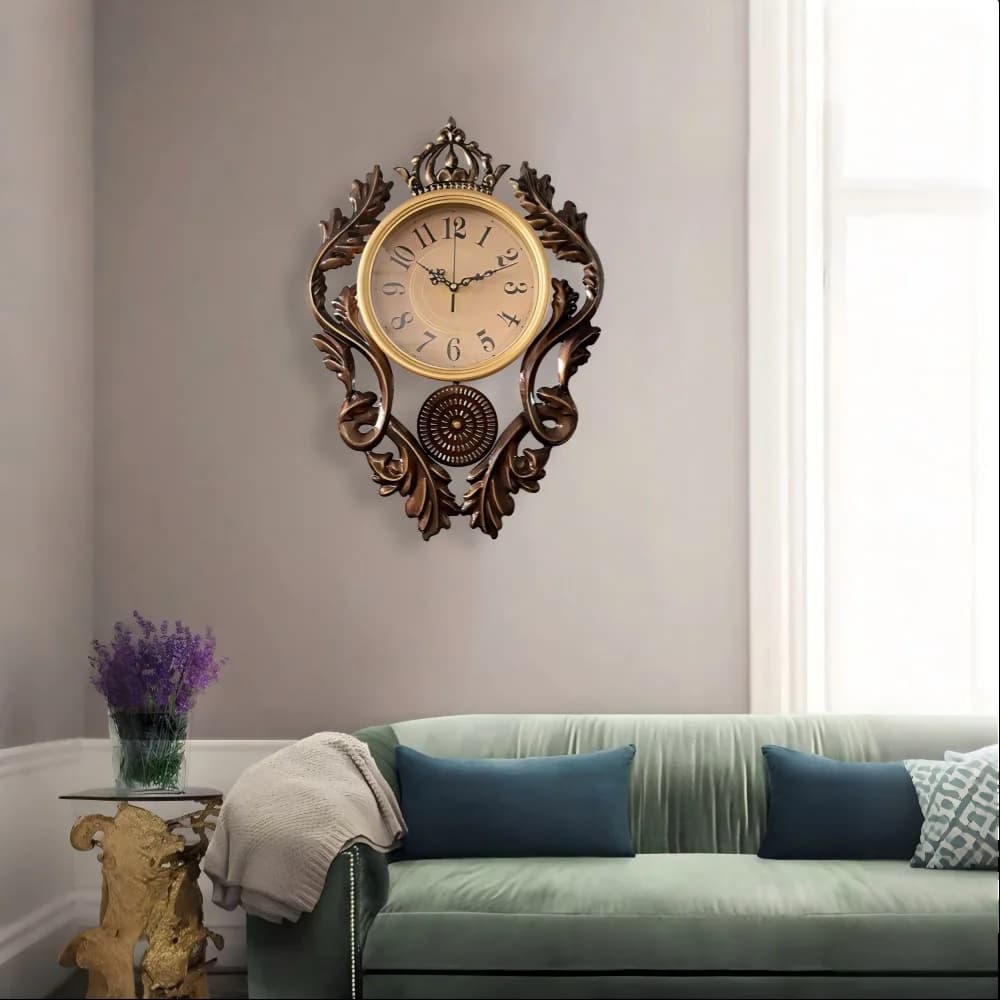Zml iron art wall clock - silent timepiece for living room wall decor