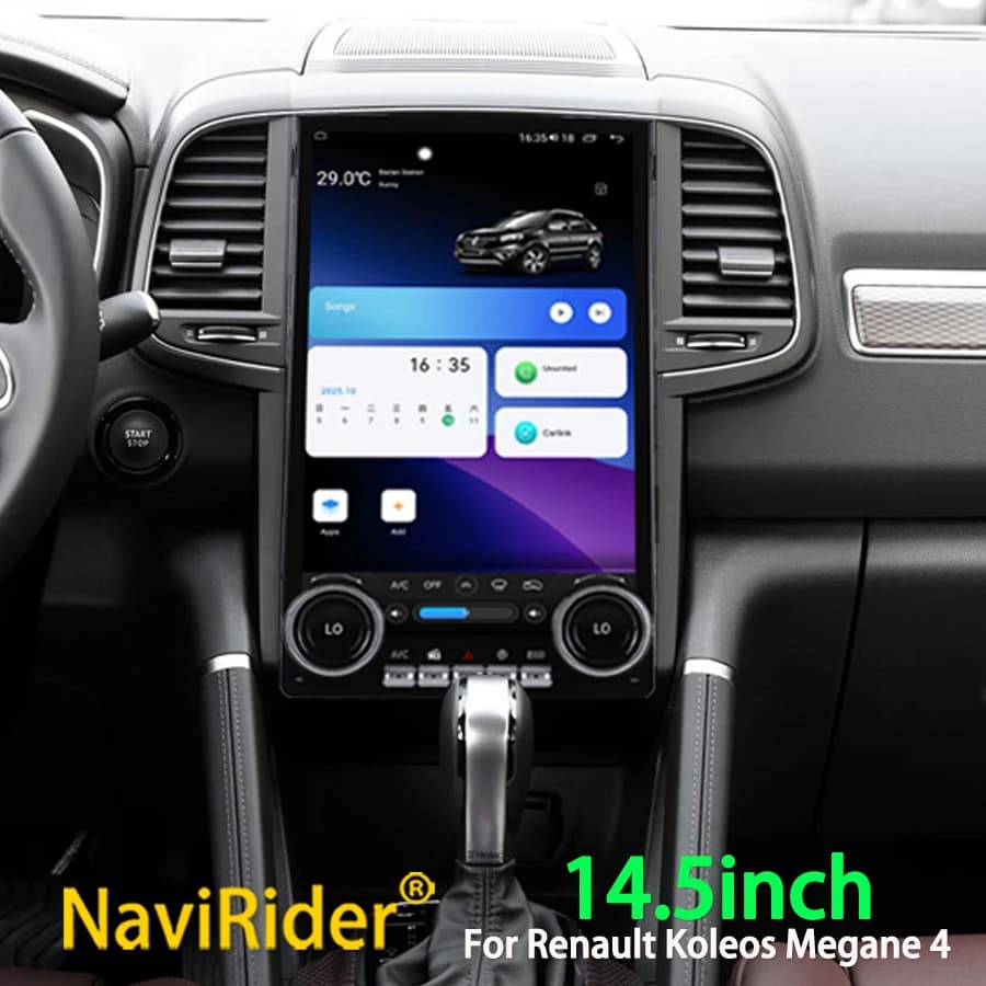 For Renault Koleos Megane 4 2016-2021 14.5 Inch Android 14 Carplay Radio Screen Car Radio Multimedia Video Player GPS Headunit