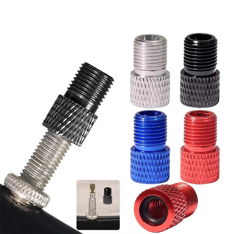 4-12PCS Wheel Tire Transfer Valve Adapter Presta To Schrader Road Bike Cycle Bicycle Pump Tube Tools Bicycle Accessories