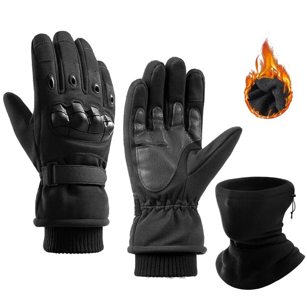 Guanti da moto caldi antivento invernali Guanti da moto da uomo Guanti da equitazione per moto all'aperto Guanti da motocross per moto touch screen