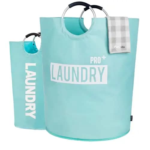 Caroeas Cesto Portabiancheria Super Grande 150L Pro, Cesto per Bucato Impermeabile, Cesto Portabiancheria Resistente, Sacco per Bucato Imbottito