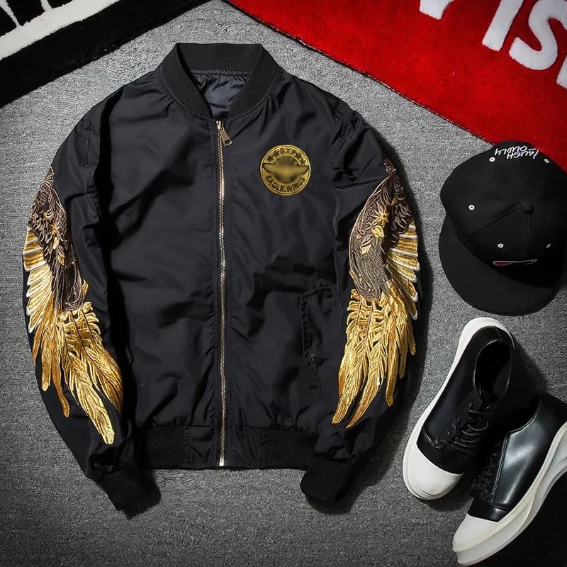 Giacche da uomo ricamate Giacca bomber di lusso Primavera Autunno Cappotti Ragazzi Costumi streetwear Hip Hop Moda coreana